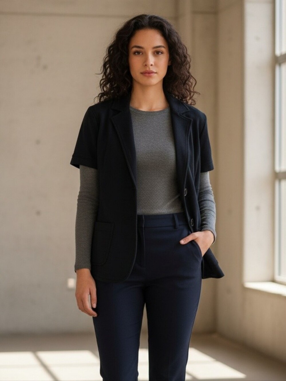 Jacob woman's cotton short sleeve blazer